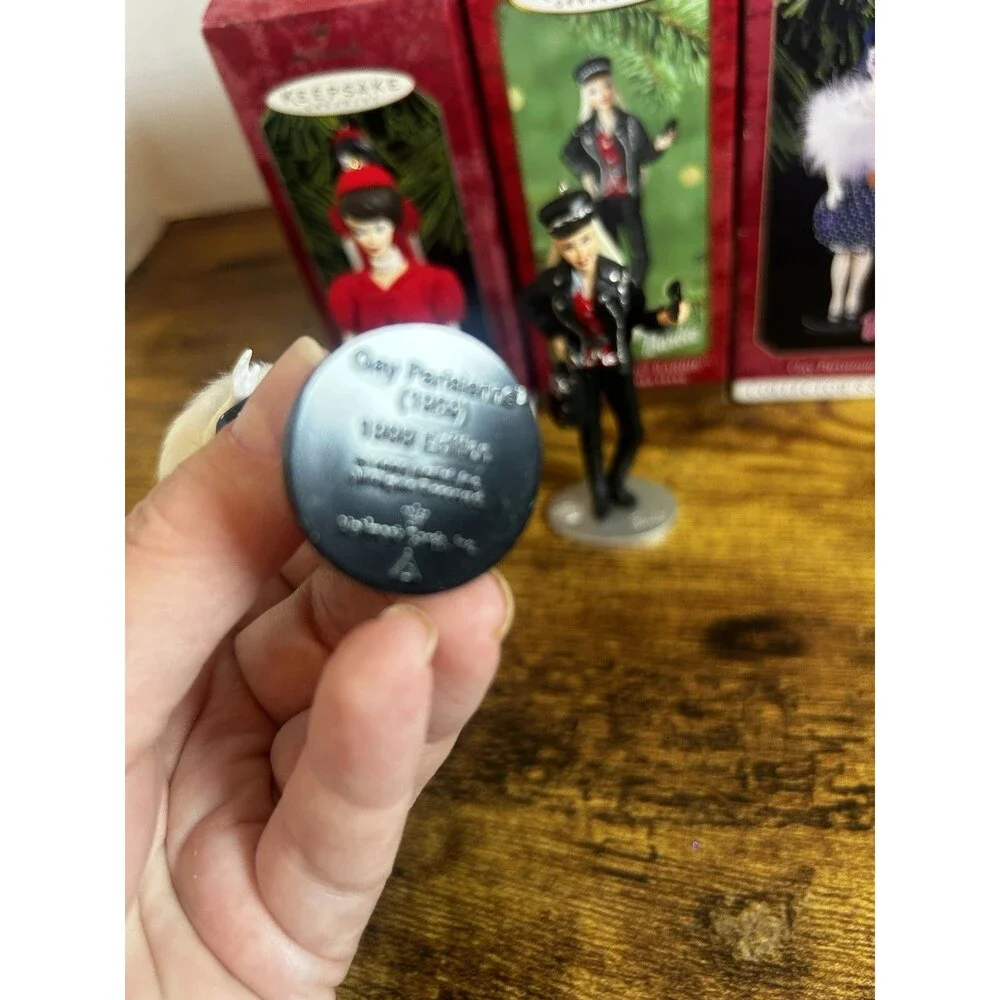 Vintage Hallmark Barbie Keepsake Ornaments Lot of 3 1990s 2000 Harley-Davidson